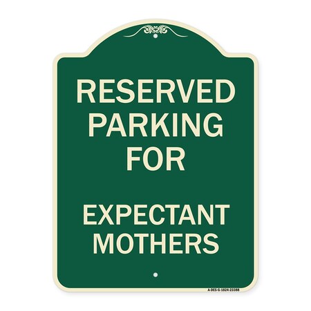 Signmission Parking Reserved for Expectant Mothers Heavy-Gauge Aluminum Sign, 18" L, 24" H, G-1824-23388 A-DES-G-1824-23388
